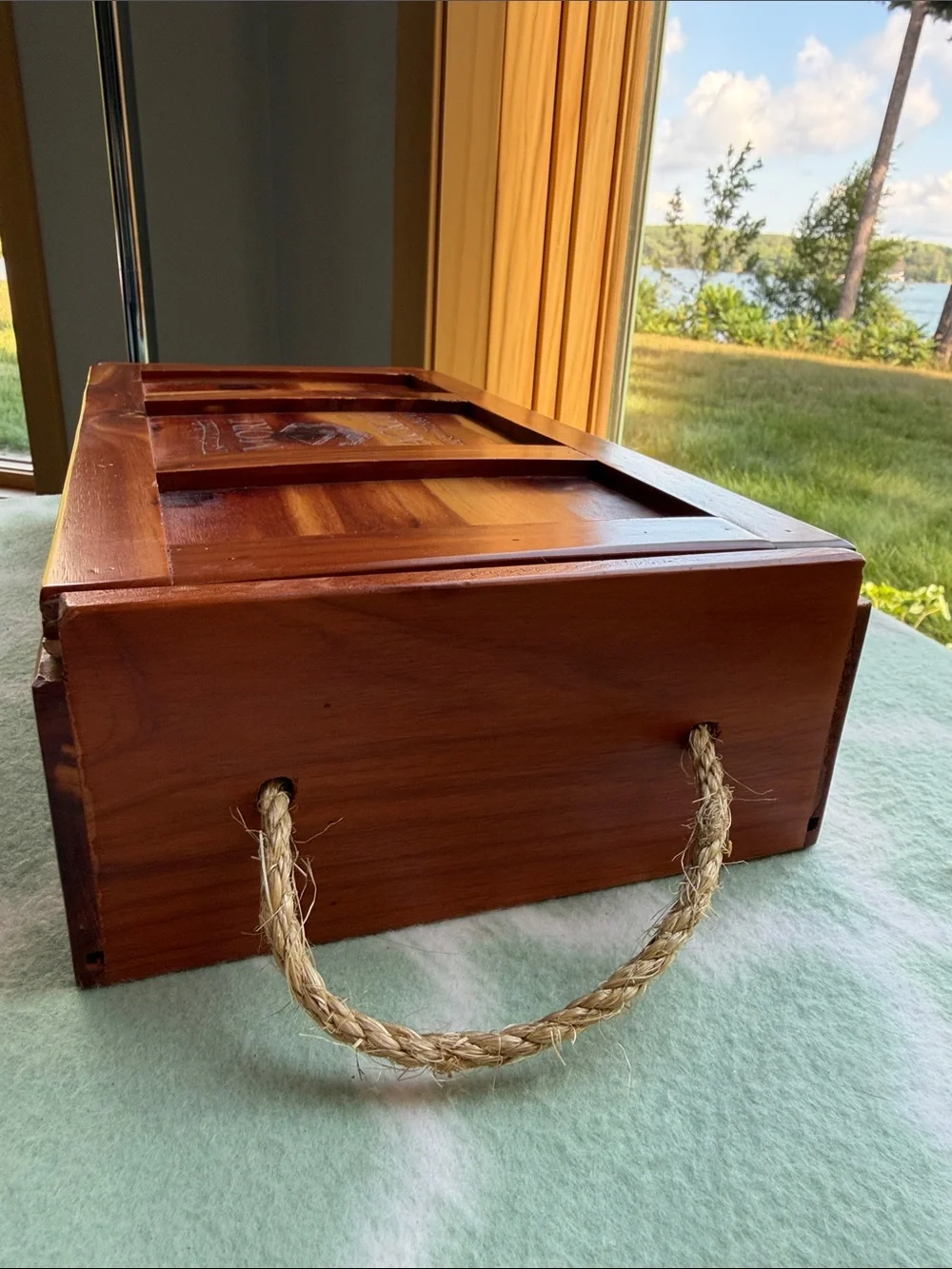 Wooden S'more Tackle Box - Rustic Cedar Finish - Handcrafted